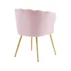 A pink velvet chair with gold legs against a white background. Produktbild-Vorschau