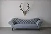 Dreisitzer Design Couch Grau Polster Sitz Textil Sofa 3 Produktbild-Vorschau 6