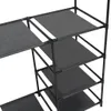vidaXL Vešiak na kabáty z ocele a vlny 87x44x158 cm čierny Náhľad obrázku produktu 2