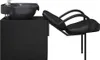 vidaXL Chaise de salon de coiffure noire 136 x 60 x 92 cm Voir les images du produit 5