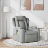 vidaXL Sedia da massaggio in tessuto grigio chiaro Anteprima dell’immagine prodotto 2