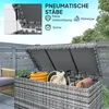 Outsunny Ratanová úložná skrinka 380 l, odolná voči Náhľad obrázku produktu 5