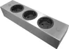 Thebo Ecksteckdose 174826 Edelstahl ST 3002 3fach 240 x 63 Produktbild-Vorschau 1