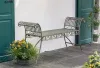 Banc de jardin "œil de paon" en métal, patiné vert en Voir les images du produit 1