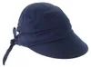 Seeberger Schildkappe aus 100% Baumwolle mit Schleife hinten in blau