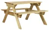vidaXL Picknicktisch mit Bänken 110x123x73 cm Kiefernholz Produktbild-Vorschau 6