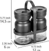 WENKO Menage mit Glas Gewürzstreuer in Schwarz 12 x 6 x Produktbild-Vorschau 6