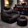 Gaming sitzsack + Fußhocker Kunstleder BANANAIR 100x110 rot Produktbild-Vorschau 9