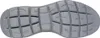 The sole of a gray sneaker is shown from an underneath view against a white background. Produktbild-Vorschau