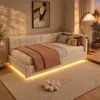 INONEFT, cama tapizada de 90 x 200 cm, cama juvenil con LED Vista previa de la imagen del producto 2