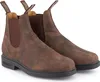 A pair of brown leather boots on a white background. Náhľad obrázku produktu