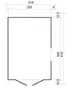 A technical drawing with dimensions of a garden shed. Voir les images du produit