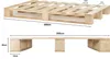 sunnypillow 200x200 cm Palettenbett aus Holz Holzbett Produktbild-Vorschau 3