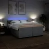vidaXL Boxspringbett mit Matratze Hellgrau 200x200 cm Stoff Produktbild-Vorschau 5