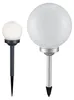2er Set LED Solarleuchten, Kugel weiß, Erdspieß, D 10/30 cm Produktbild-Vorschau 1