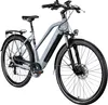 A studio shot of a gray electric bicycle against a white background. Produktbild-Vorschau