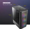 ANTEC AX20 PC Gehäuse Midi Tower Gaming Black ATX, schwarz Produktbild-Vorschau 3