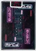 The image shows the back of a deck of playing cards with a cyberpunk city theme. Voir les images du produit