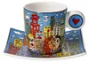 James Rizzi 4er Set Espressotassen mit Untertasse Porzellan Produktbild-Vorschau 4