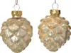 Christbaumschmuck Zapfen 7cm Glas 6 Stück - Perle Produktbild-Vorschau 2