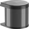 A dark gray and black waste sorter with a textured top surface, shown from a slightly elevated side angle against a white background. Voir les images du produit