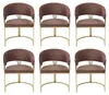 Garnitur Braun Sessel Komplett Design Modernes Set Neu 6x Produktbild-Vorschau 1