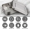 Brotdose Edelstahl, 1200ml Lunchbox Auslaufsicher mit Produktbild-Vorschau 3