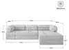 Masseno Ecksofa ETERA mit Metallgestell, Modulares Produktbild-Vorschau 7