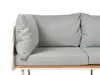 BELIANI Gartensofa Weiß / Hellbraun mit Auflagen Grau aus Produktbild-Vorschau 7