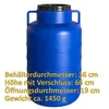 plasteo® 60 Liter Weithalsfass mit Deckel und Griffen, Produktbild-Vorschau 2