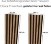 Two wooden slatted panels with dimensions indicated. Náhled obrázku produktu