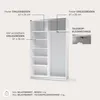 Szybka szafa z drzwiami przesuwnymi 125 cm biała Podgląd zdjęcia produktu 5