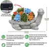 Garten Solar Schildkröte mit Blumen, Gartenleuchten, Solar Produktbild-Vorschau 4