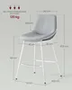 VASAGLE Barhocker 2er Set, ergonomische Rückenlehne, Produktbild-Vorschau 7