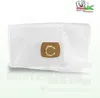 A white vacuum cleaner bag with a brown connector piece is shown against a white background. The MisterVac logo and text are visible in the top right corner and as a watermark across the image. Produktbild-Vorschau