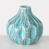 Boltze Keramik Vase Blau Shabby Chic 3er Set für Blumen & Produktbild-Vorschau 2