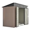 8x4 FT Metall Gerätehaus mit stabilem Metallfundament Produktbild-Vorschau 16