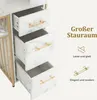 M MCombo Schreibtisch mit 3 Schubladen, Nageltisch aus Holz Produktbild-Vorschau 4