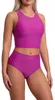 Aquarti Damen Bikinihose High Waist mit Umschlagbund Produktbild-Vorschau 4
