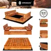 Springos® Sandkasten mit Sitzbänken 120 x 120 cm Produktbild-Vorschau 3