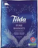 A bag of Tilda Pure Original Basmati rice with a heart-shaped design made of dots and hands reaching up. Náhľad obrázku produktu
