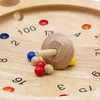 Roulette tyrolienne en bois avec toupie et boules en bois, Voir les images du produit 2