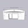 Banco reception, bancone sinuoso, cassa, bancone reception Anteprima dell’immagine prodotto 5