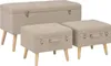 vidaXL Hocker mit Stauraum 3 Stk. Beige Stoff -  Truhen- & Produktbild-Vorschau 2
