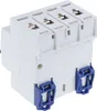 A white electrical component with blue clips and silver connectors. Produktbild-Vorschau
