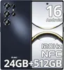 A marketing image of a smartphone, showing its rear and front views, with overlaid text highlighting its features and specifications. Náhľad obrázku produktu