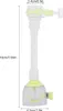 A white and green faucet extender is shown against a white background, with measurement indicators. Produktbild-Vorschau