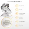 A baby swing chair with a diagram highlighting its features. Anteprima dell’immagine prodotto