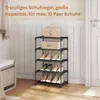 WOLTU Schuhregal schmal 5 Ebenen, Metall, für 10 Paar Produktbild-Vorschau 6