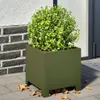 vidaXL Pflanzkübel Olivgrün 30x30x30 Stahl Produktbild-Vorschau 2